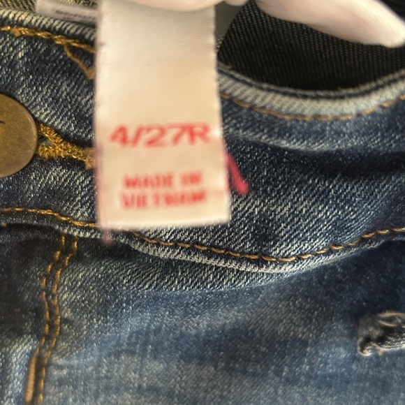 Isabel Maternity skinny bootcut denim jeans black elastic waist panels Sz 4/27R - Picture 4 of 7